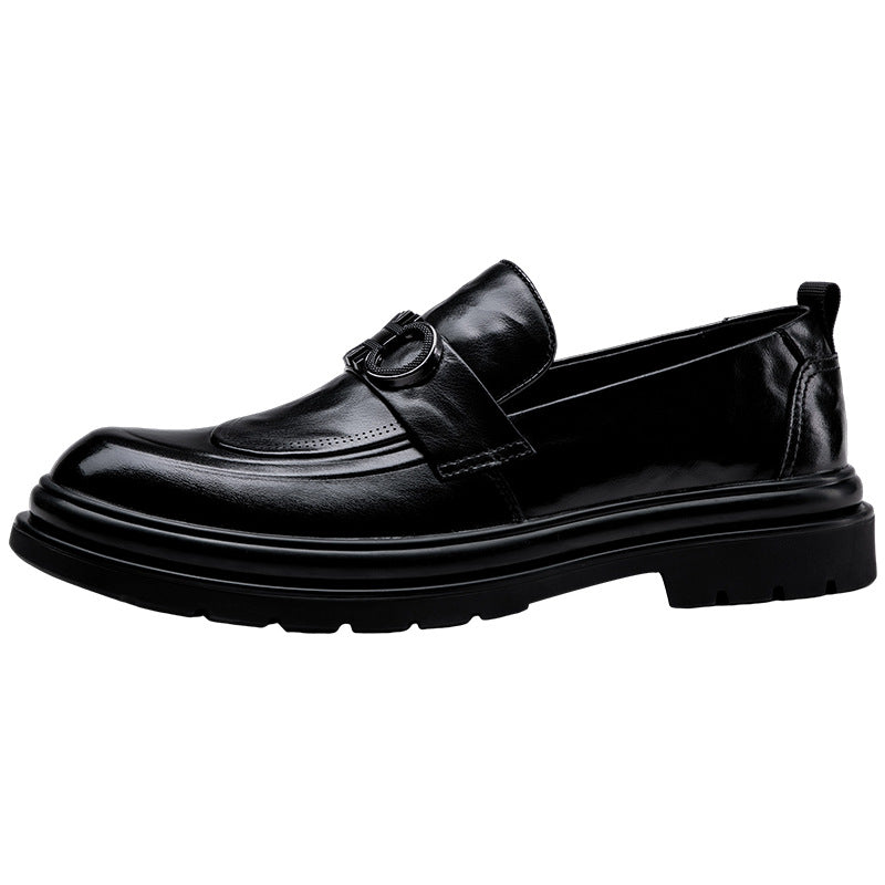 Men's Slip On Male Youth Trendy British Leather Shoes