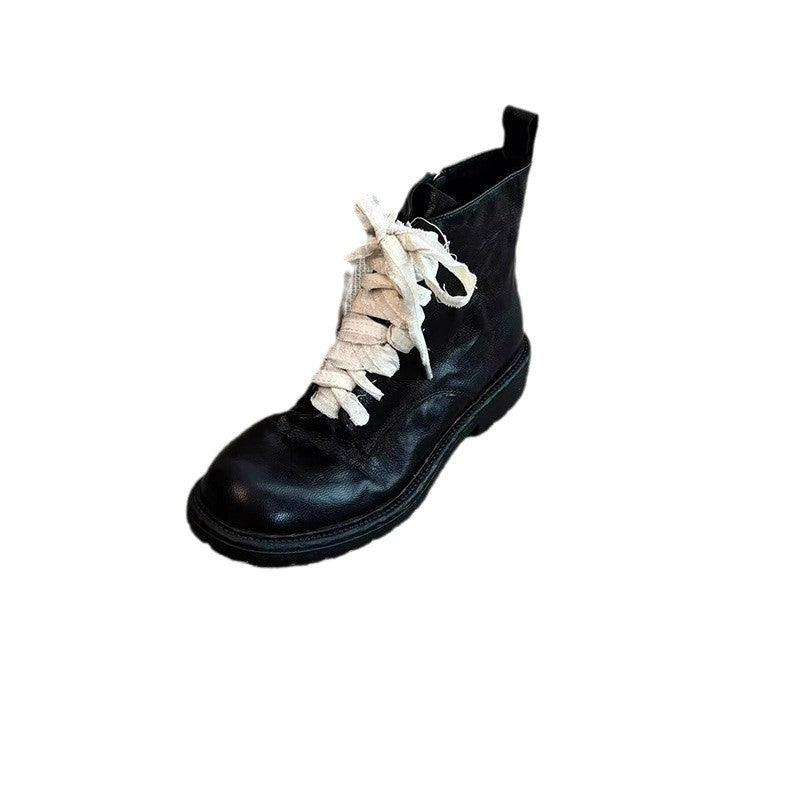 Women's Style Chunky Low Martin Thin Strap Fashion Boots
