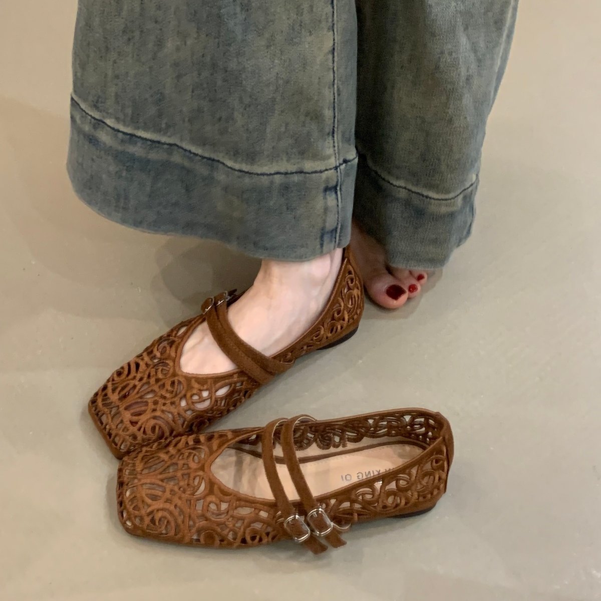 Retro Style Lazy Personality Pleated Suede Evening Closed Toe Women's Fashion Shoes