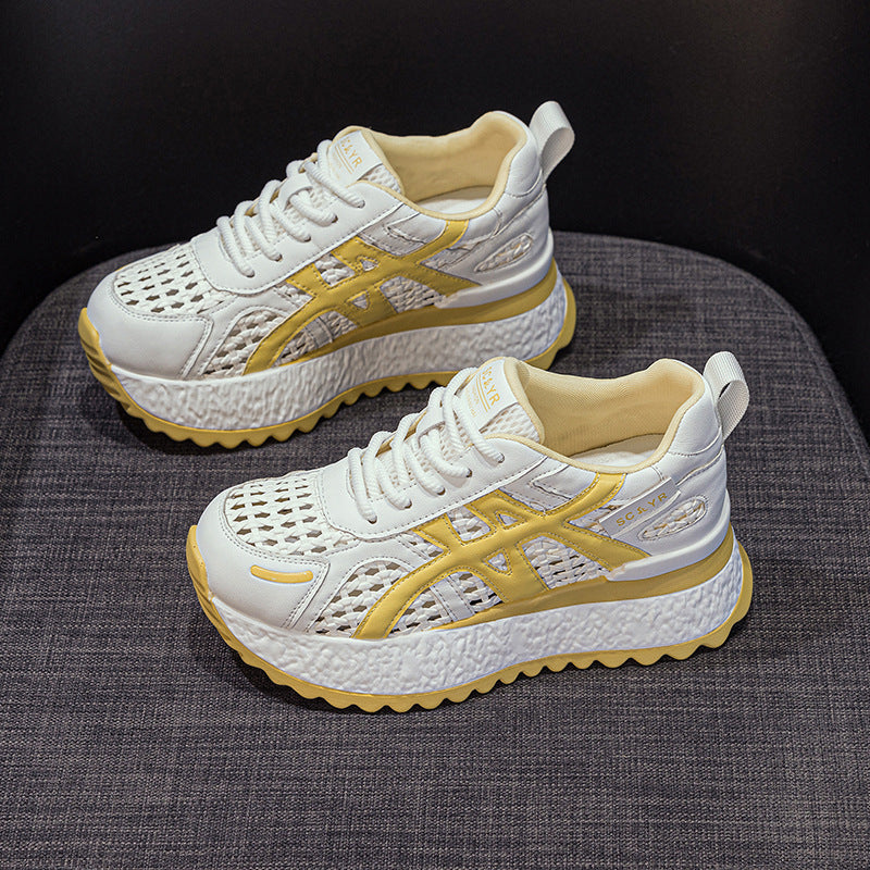 Women's Platform Dad Summer Light Luxury Breathable Sports Height Casual Shoes