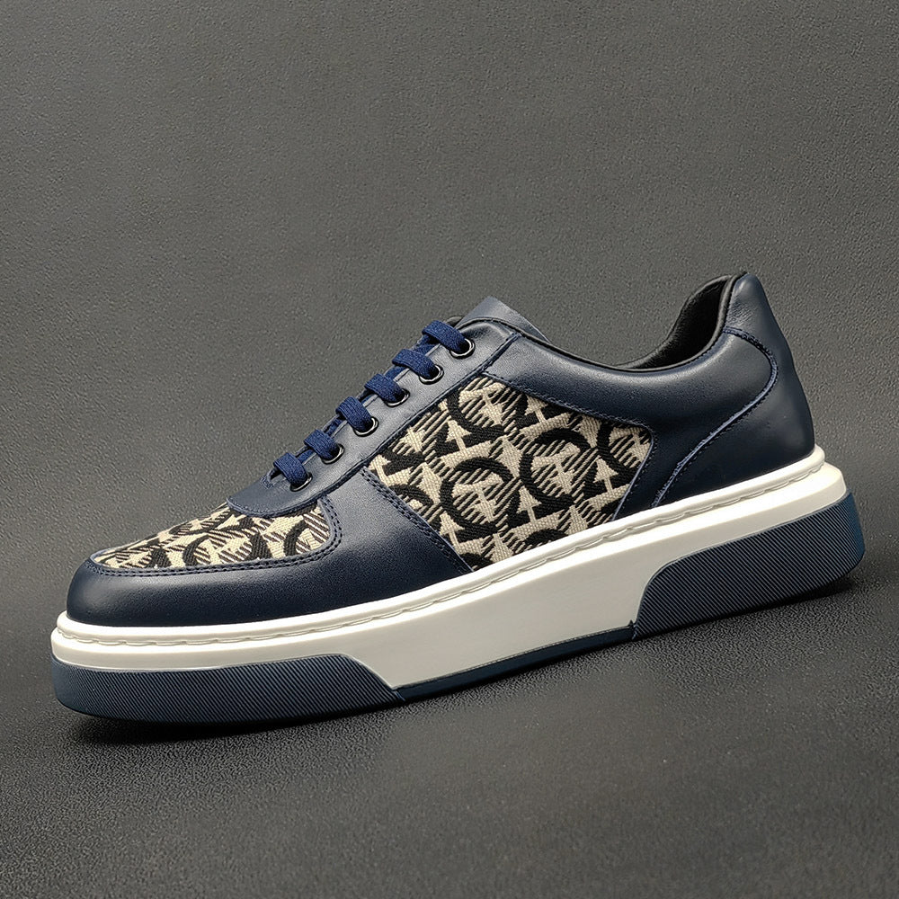 Men's Spring Fashionable Light Luxury Platform Sneakers