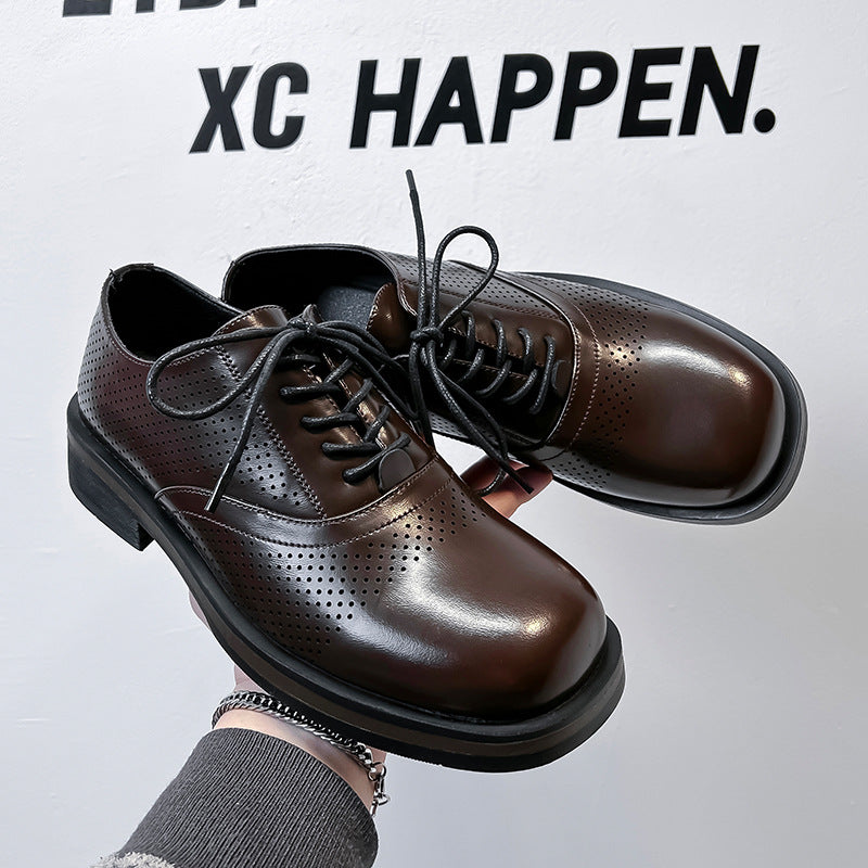 Thick Bottom Fashion British Formal Wear Commuter Leather Shoes
