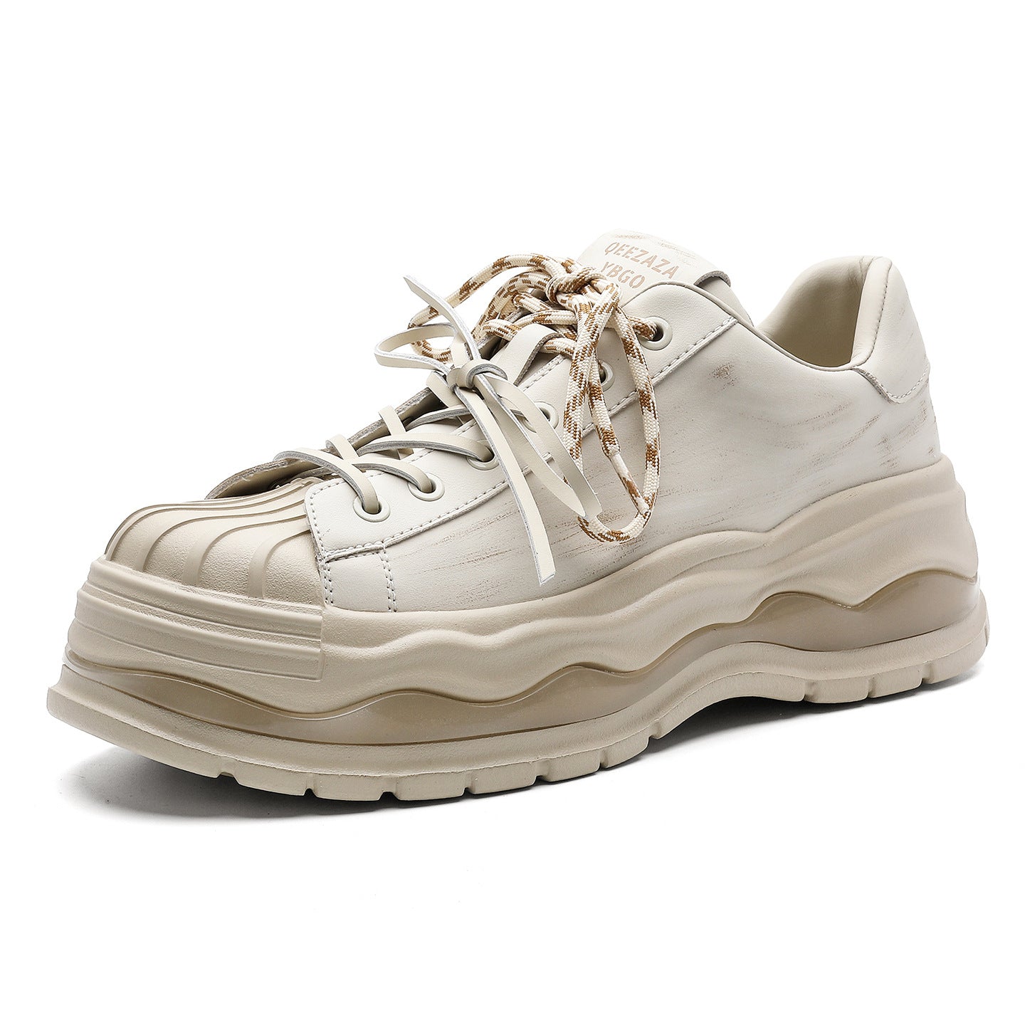 Women's Bottom White Stylish Height Increasing Sports Toe Superstar Sneakers