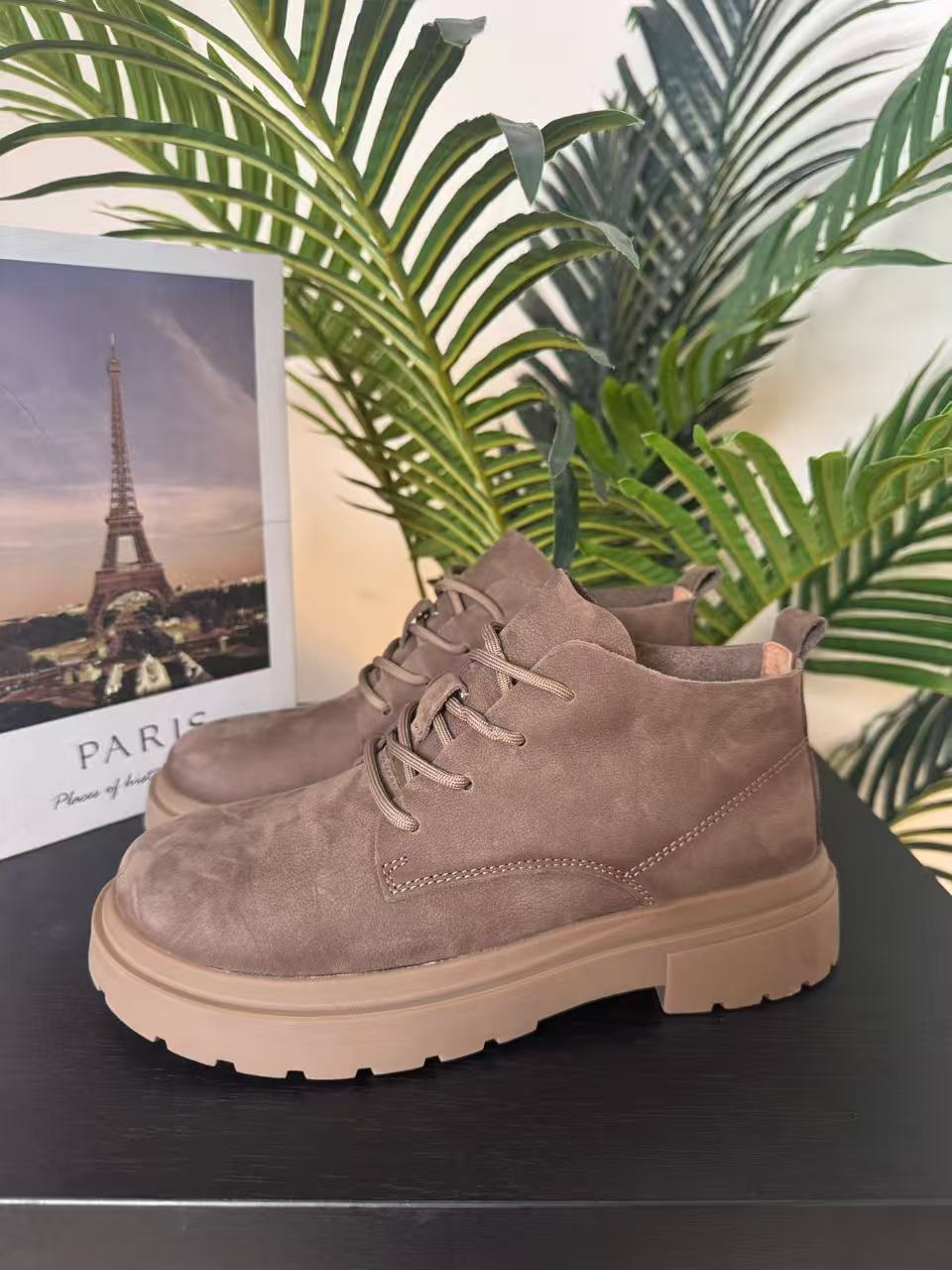 Men's First Layer Cowhide Handmade Autumn Breathable British Style Lace Up Men's Casual Shoes