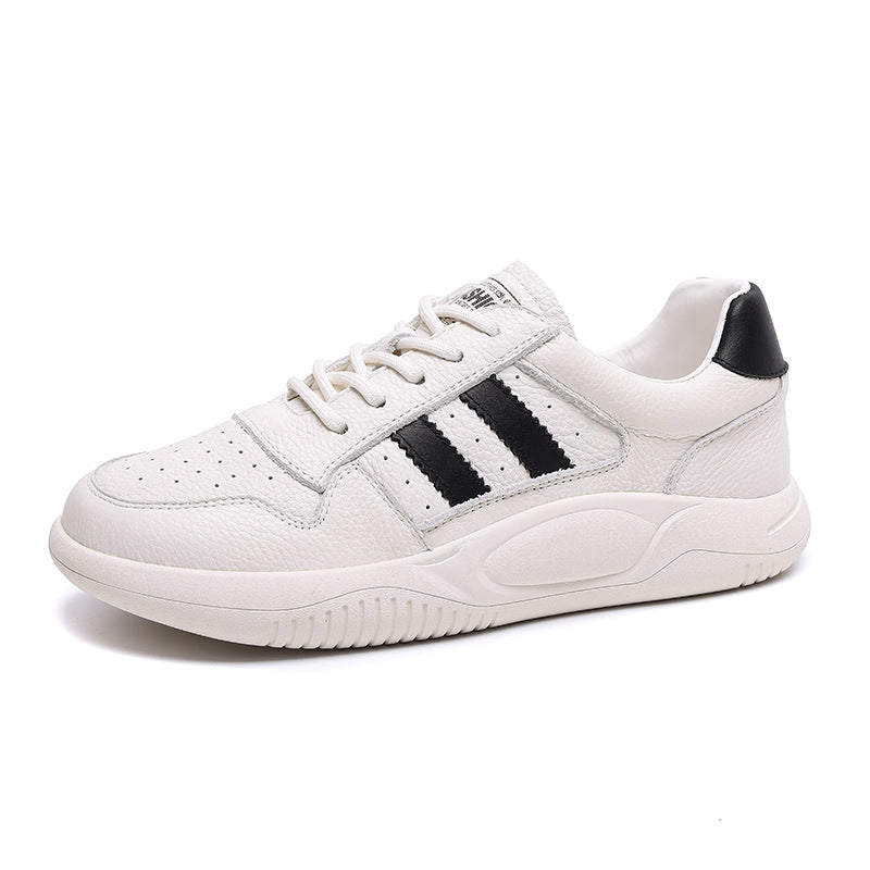Women's First Layer Cowhide German Training White Wild Pumps Retro Mother Women's Casual Shoes