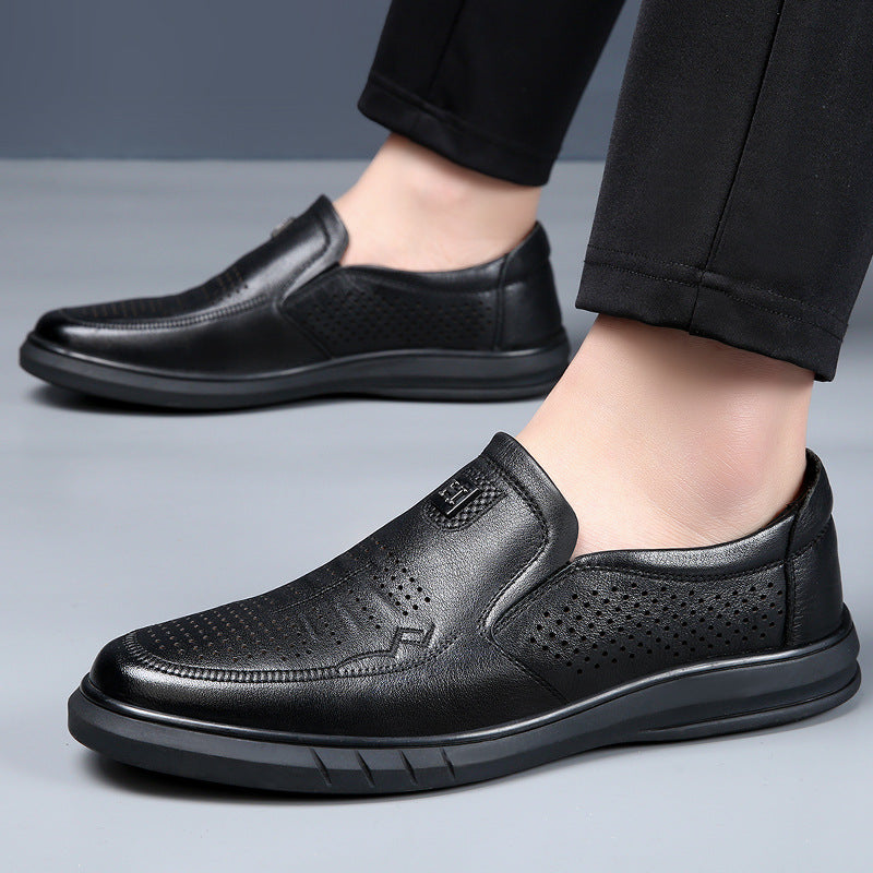 Men's First Layer Cowhide Outerwear Summer Soft Sandals
