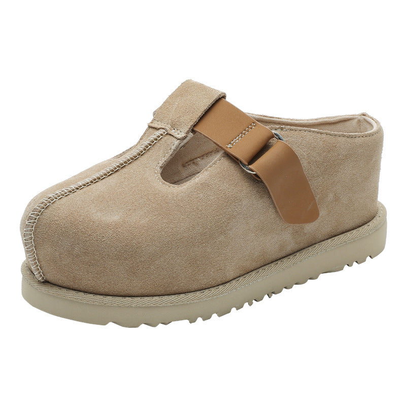 Women's Increased Toe Cap Outer Wear Half Slippers