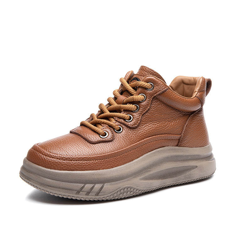 Women's German Training Spring Platform Vintage Fleece-lined Flat Lace Women's Sports Shoes