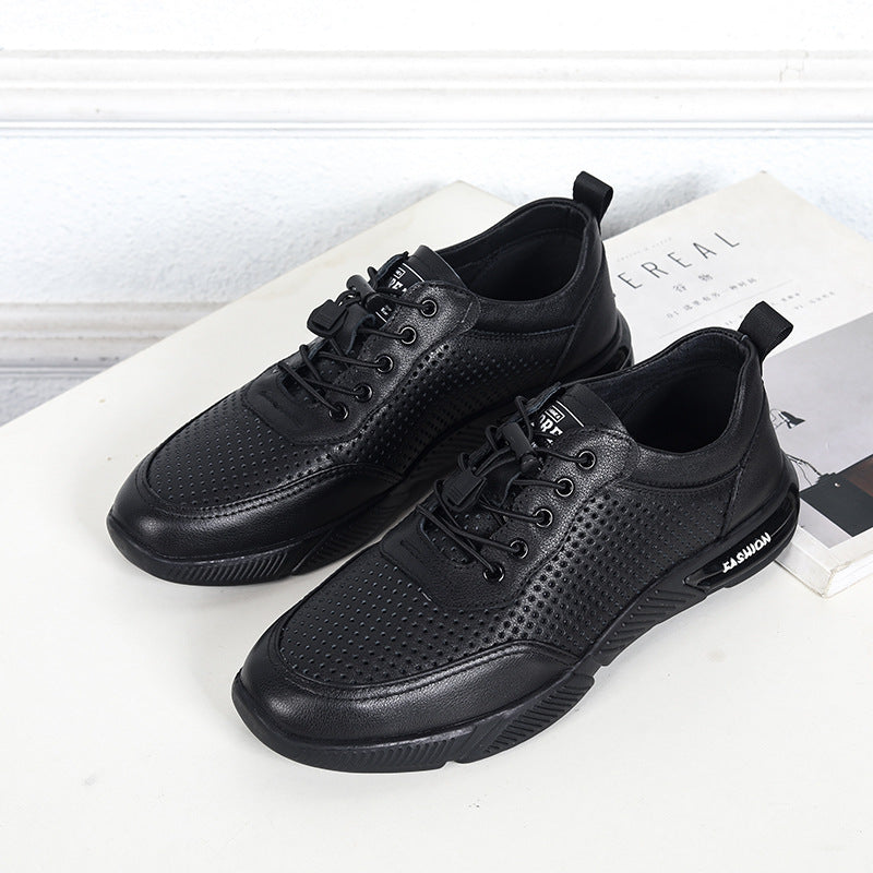 Men's Fleece-lined Sports Strap Wrap Comfortable Breathable Leather Shoes