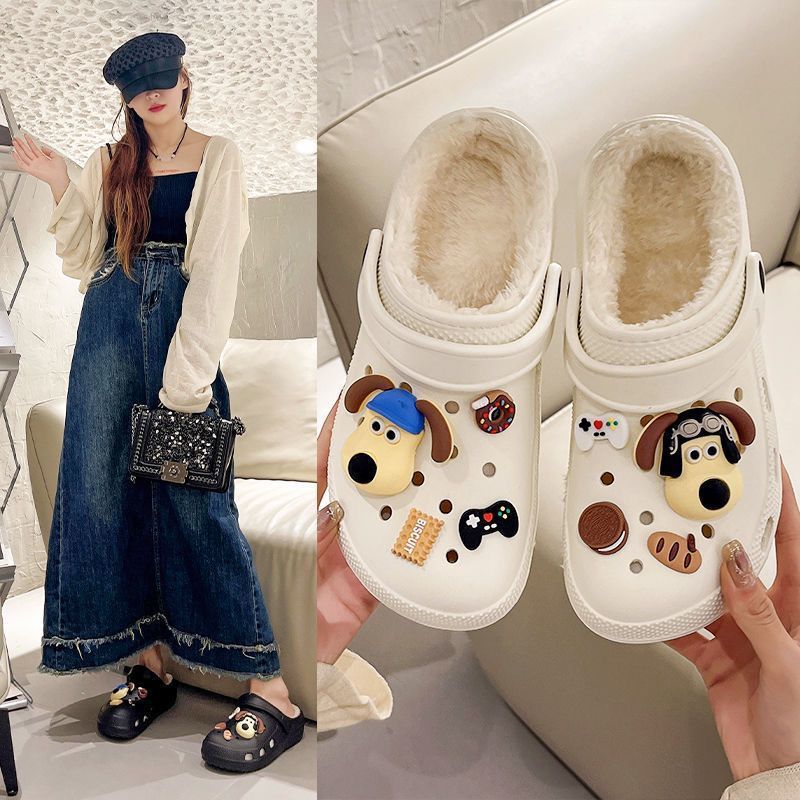 Women's Winter Fleece-lined Warm Cute Couple Cotton Home Women's Shoes