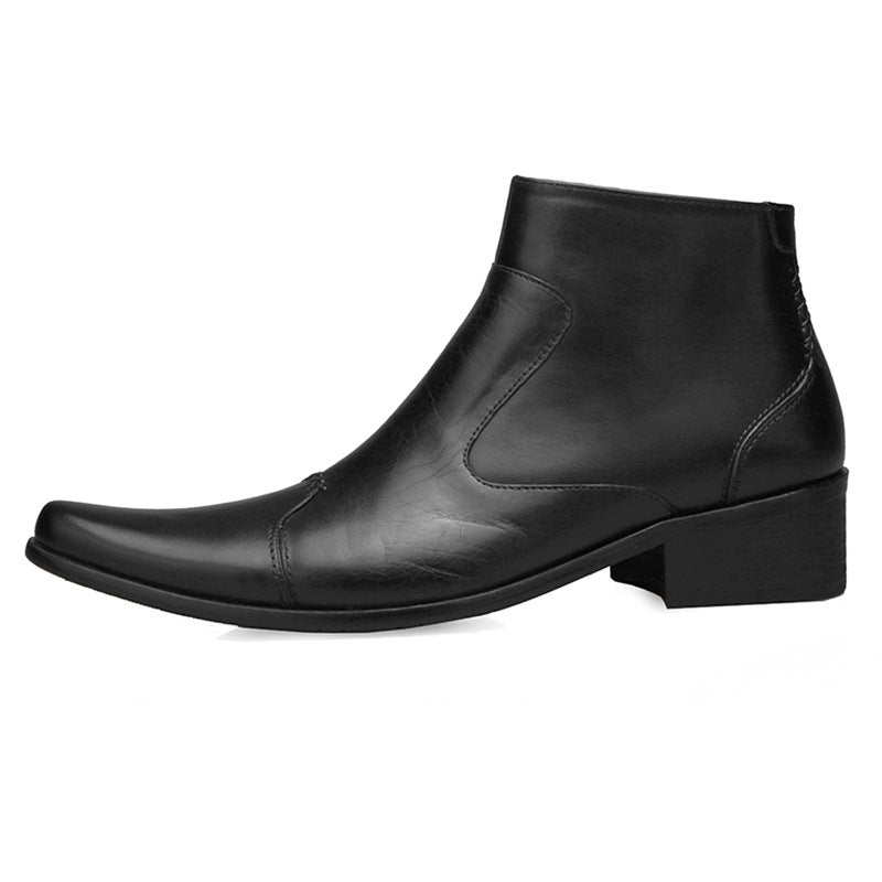 Men's Head Cowhide High British Martin Fashion Korean Boots