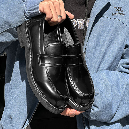 Men's Black High Sense One Pedal British Loafers