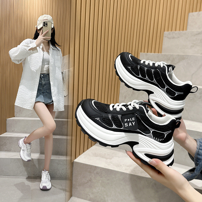 Women's Dad Retro Platform Fashion Breathable Mesh Sneakers