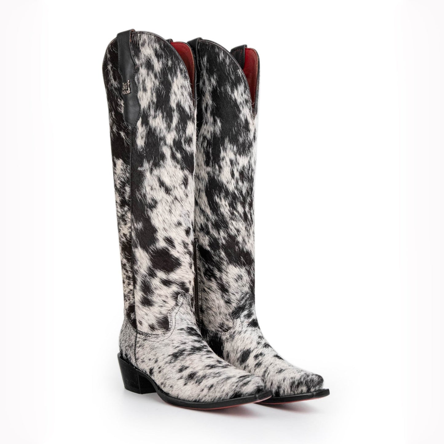 Leopard Print Imitation Horse Hair Knight Boots
