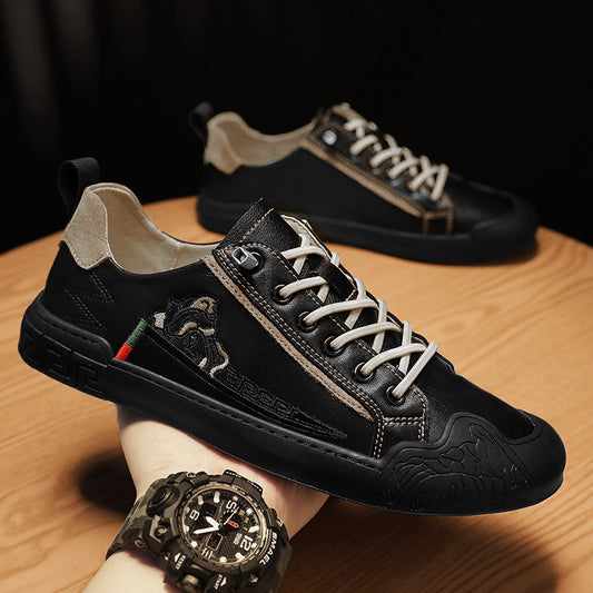 Men's Soft Embroidered Fashionable Slip-on Leisure Board Casual Shoes