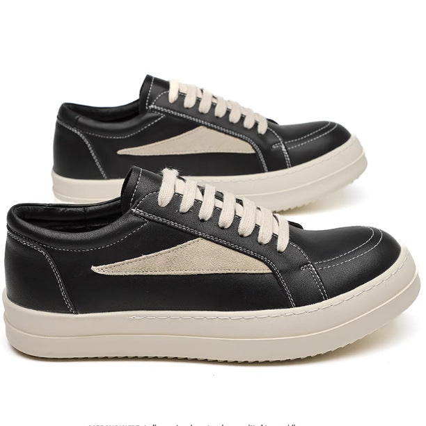Men's Milk Fragrance Bottom Wind Inverted Triangle Thick Height Increasing German Men's Board Shoes
