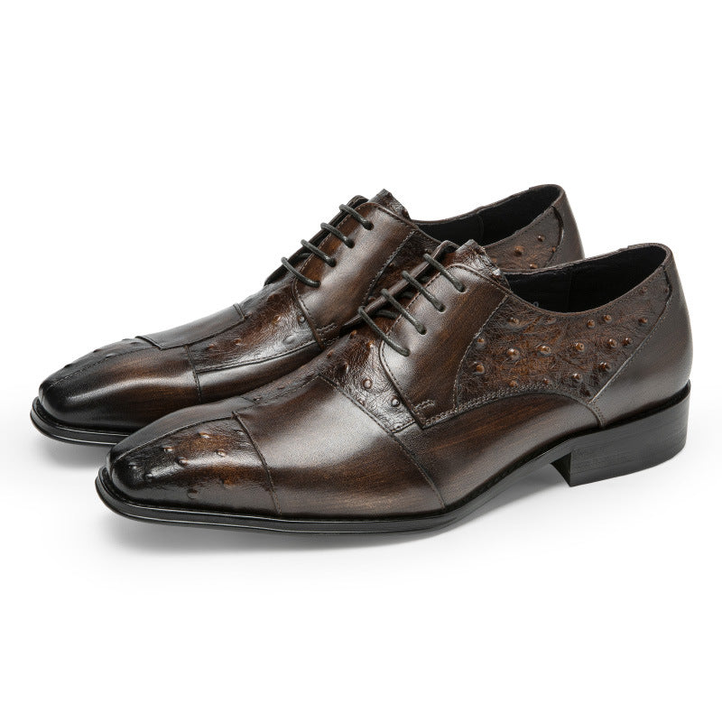 Men's Hours British Style Handmade Business Formal Wear Leather Shoes