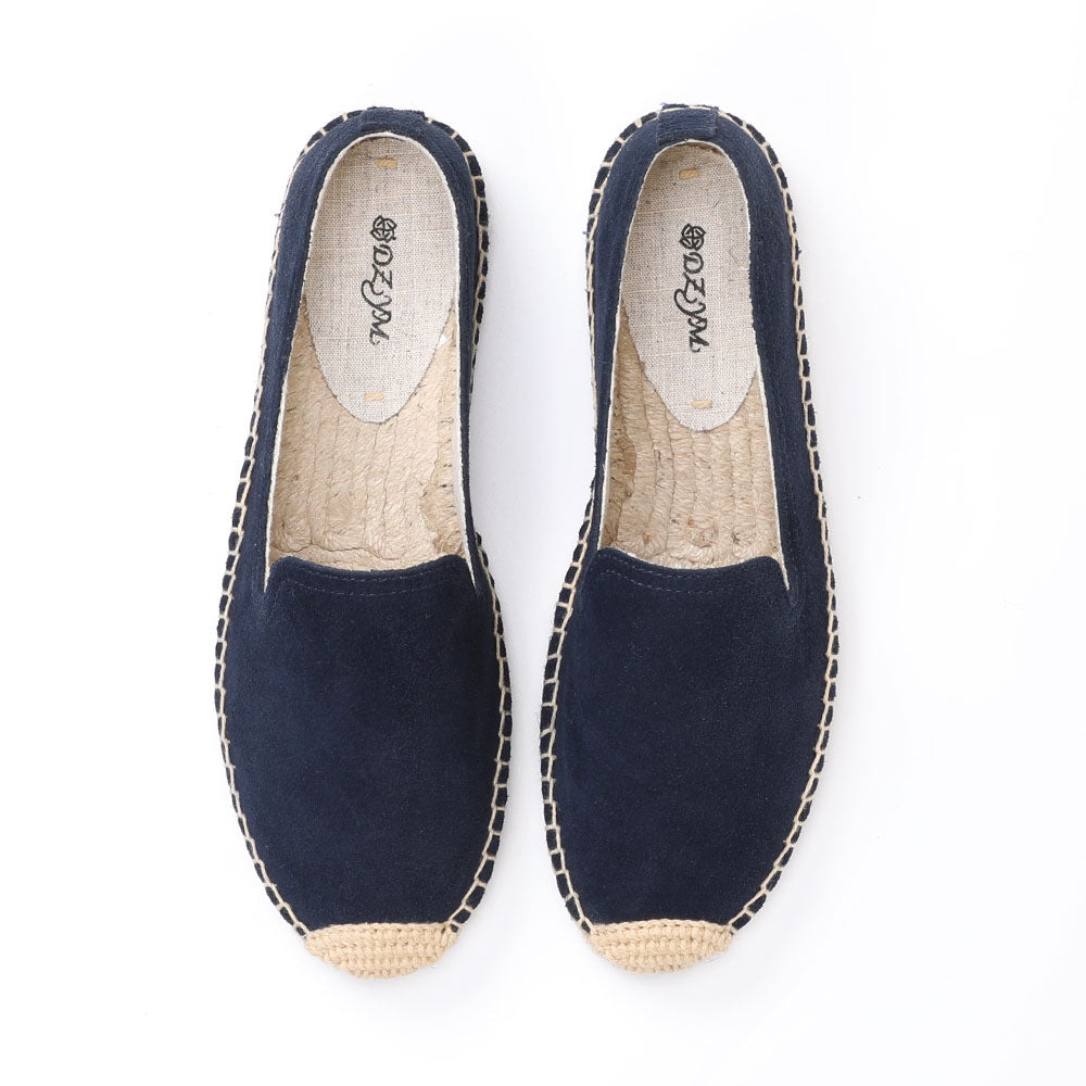 Round Head Leisure Pumps Cow Suede Casual Shoes