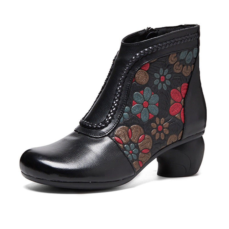 Women's Cowhide Veet Warm Cotton Thick Soft Women's Shoes