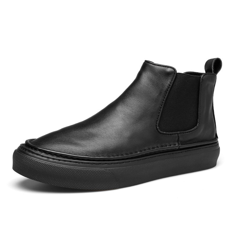 Men's Winter Martin Fleece-lined British Platform Ankle Boots