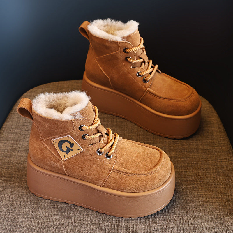 Small Thick Bottom Height Increasing Insole Snow Boots