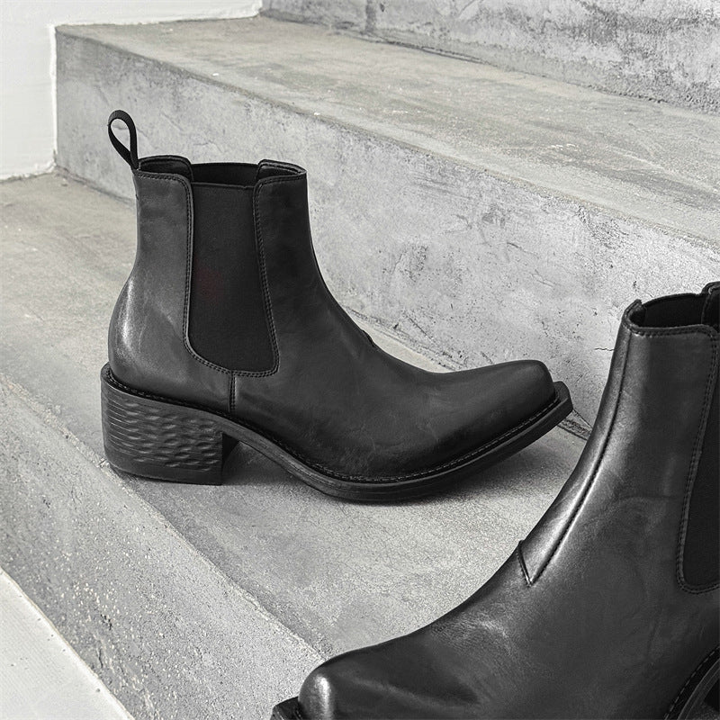 Women's & Men's Pointed Toe Raise The Bottom Chelsea Boots