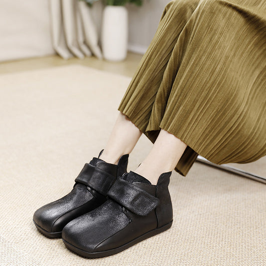 Women's Retro Fire Soft Bottom Short Color Boots