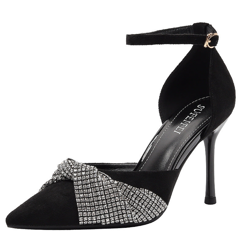 Women's Rhinestone Style Pointed Toe Super High Women's Shoes