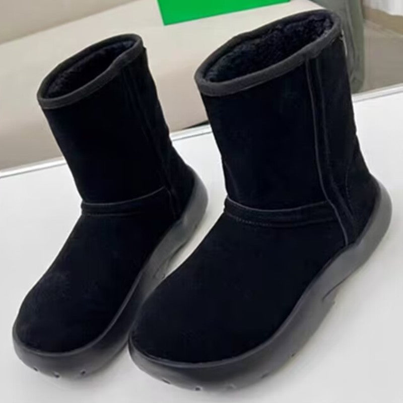 Women's Thick-soled Fur Winter Genuine Wool Thickening Snow Boots