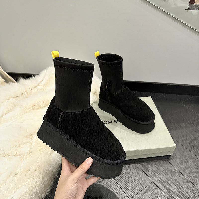 Women's For Short Tube Veet Thickened Foam Snow Boots