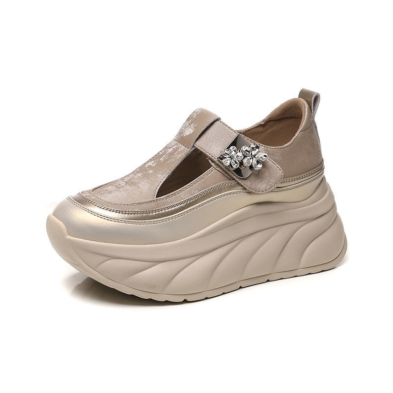 Women's Toe Cap For Summer Wear Slip-on Hollow Breathable Women's Casual Shoes