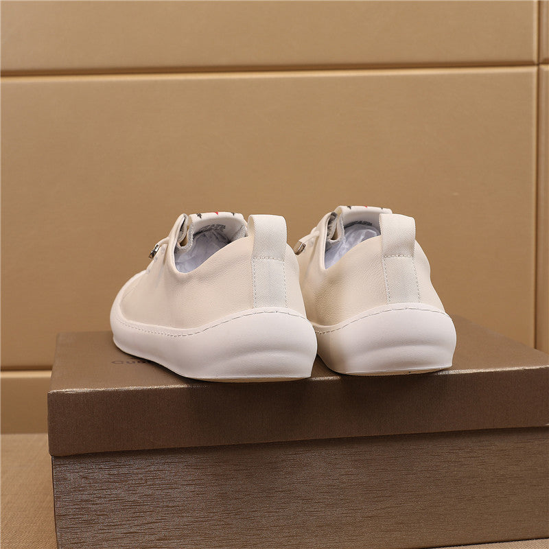 Men's Trendy Slip-on Top Layer Cowhide Easy Casual Shoes
