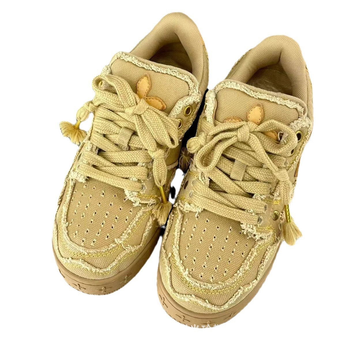Women's Desert Board Worn Shabby Denim Waste Soil Canvas Shoes