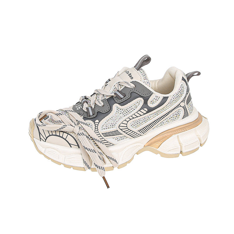 Women's Dad Autumn Thick Bottom Mesh Breathable Sneakers
