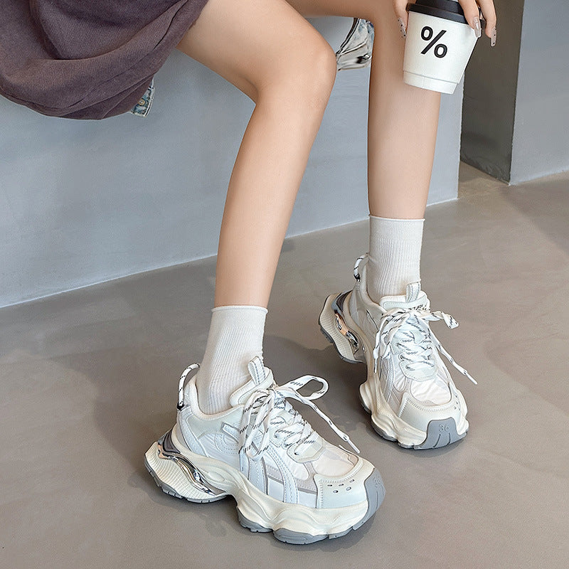 Women's & Men's Paris Dad Summer Thick Bottom Increased Sneakers