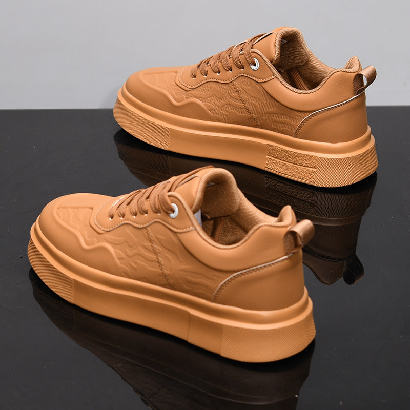 Men's Thick Bottom Couple Style White Soft Casual Shoes