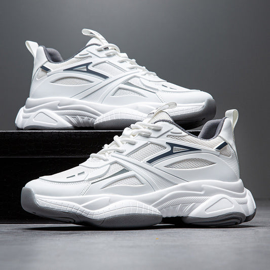 Men's Large Size Spring White Dad Fashion Casual Shoes