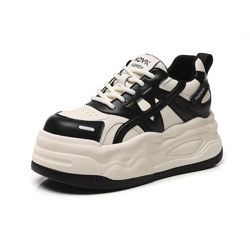 Women's Spring Comfortable Breathable Fashion Height Increasing Thick Casual Shoes
