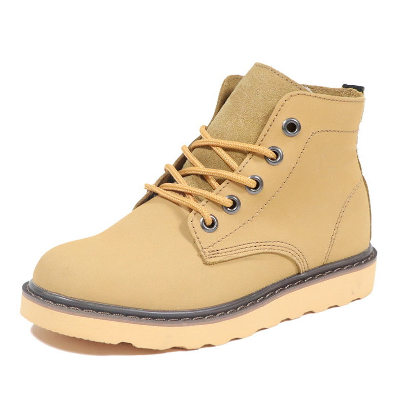 Cowhide Worker Martin Trendy Ankle Outdoor Boots