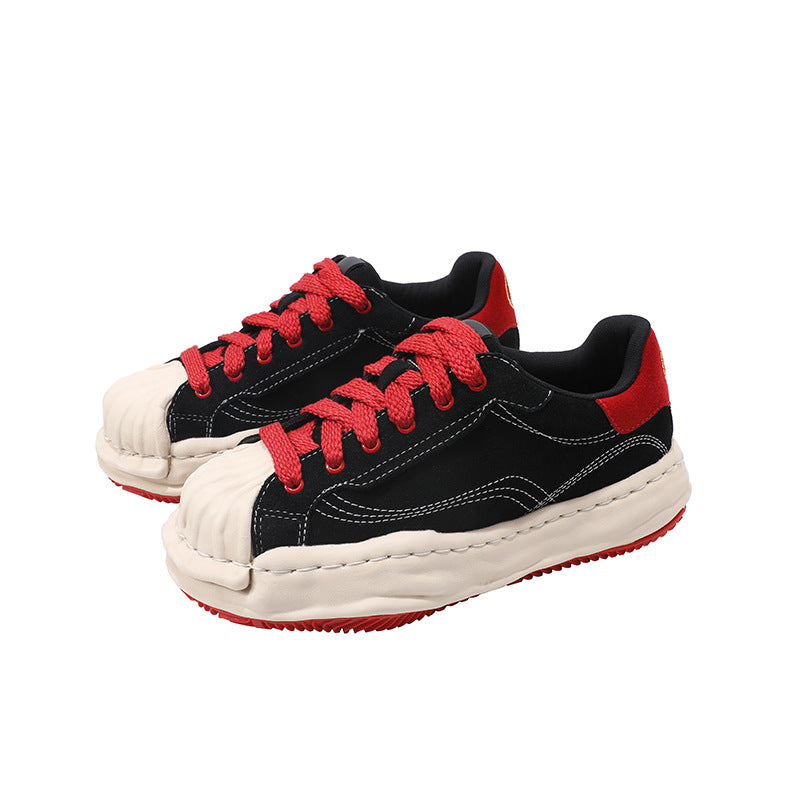 Round Head Thick Bottom Tiger Shell Casual Shoes