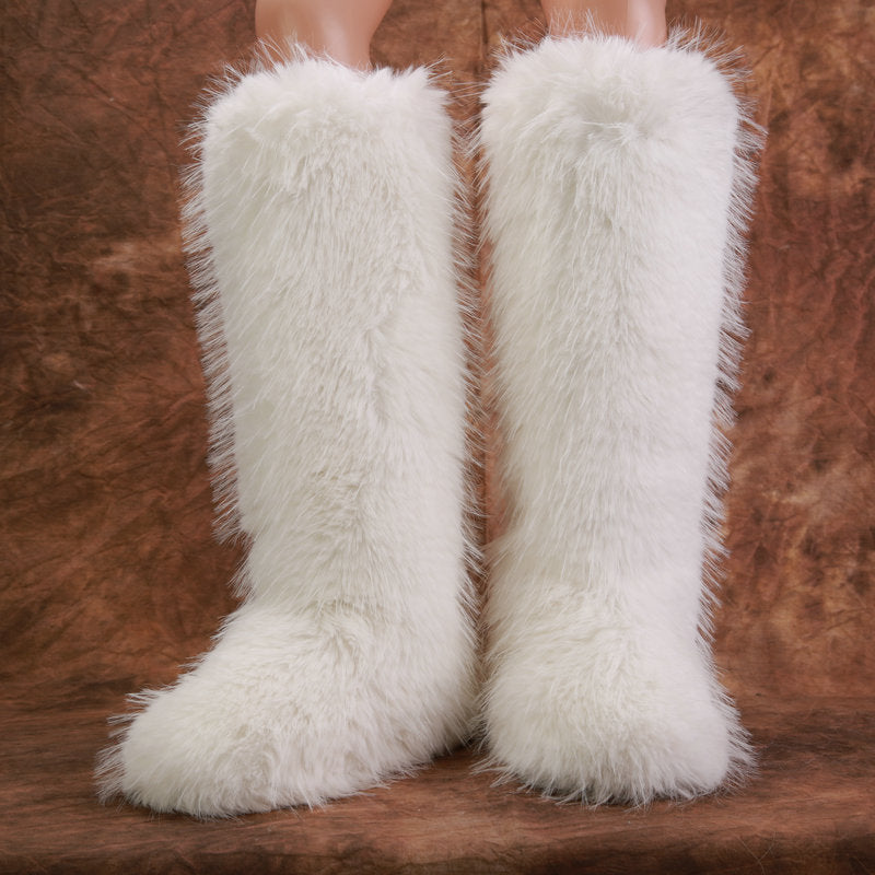 Women's Over The Knee Female Fleece-lined Winter Boots