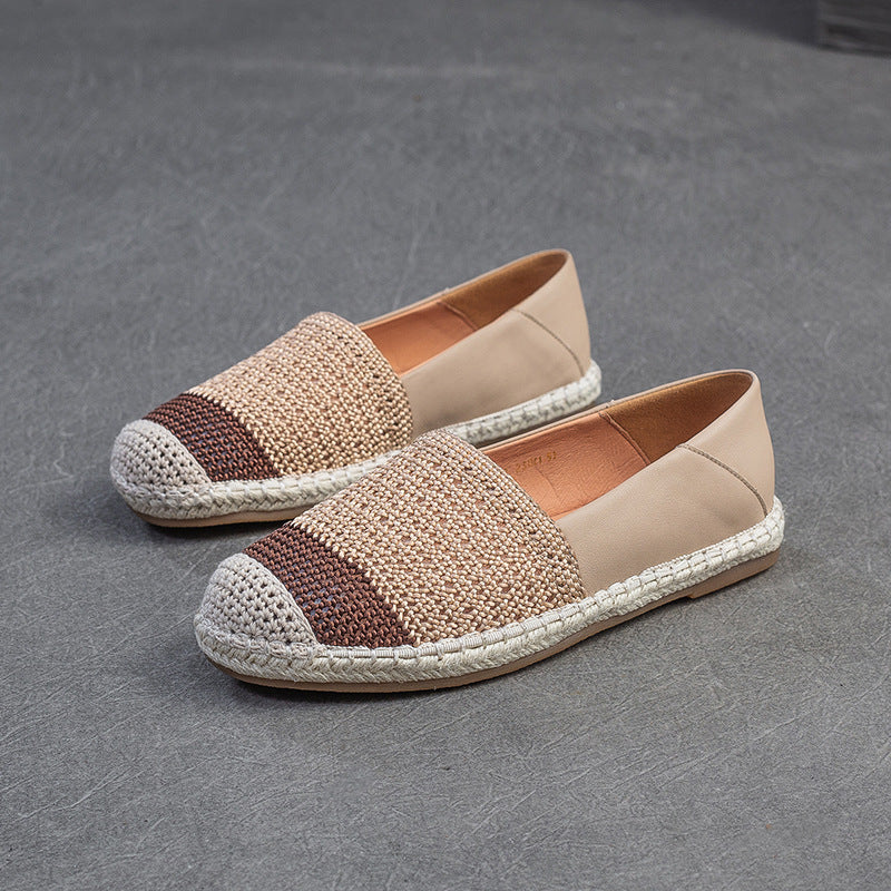 Women's Woven Linen Slip-on Fisherman Breathable Comfortable Casual Shoes