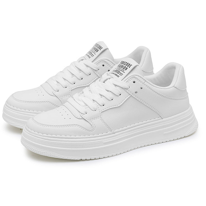 Men's White Winter Fashion Thick-soled Surface Increased Sneakers