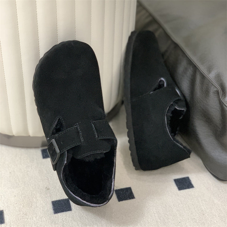 Women's & Men's Slip-on Genuine Wool Lining Warm With Women's Shoes