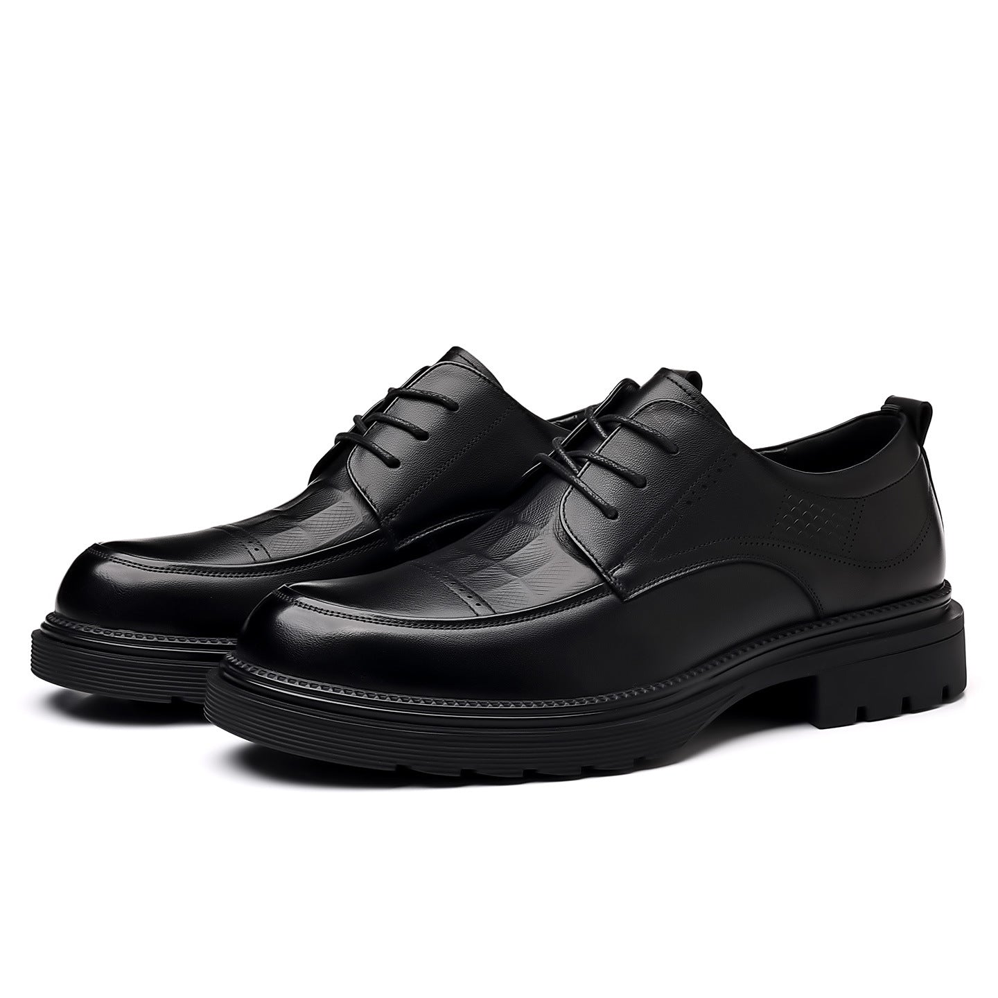 Men's Spring High-grade First Layer Cowhide Commuter Platform Men's Shoes