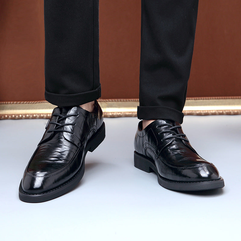 Men's Sheepskin British Breathable Derby Business Formal Men's Shoes