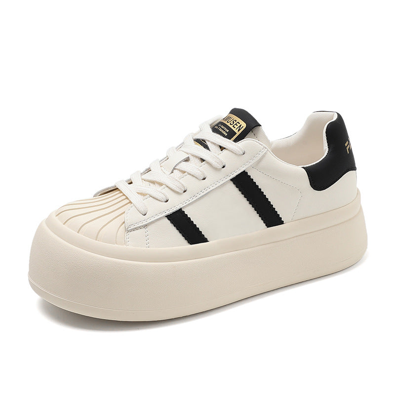 Women's Genuine Autumn Promotion Lace Color Block Casual Shoes