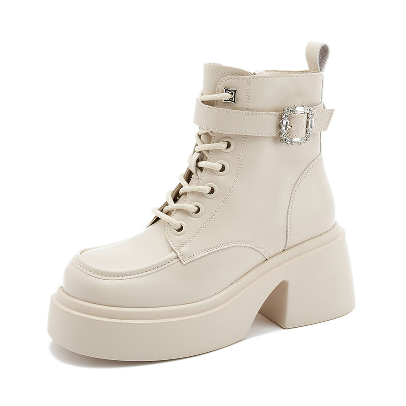 Women's Martin Mid Extra Black British Lace Boots