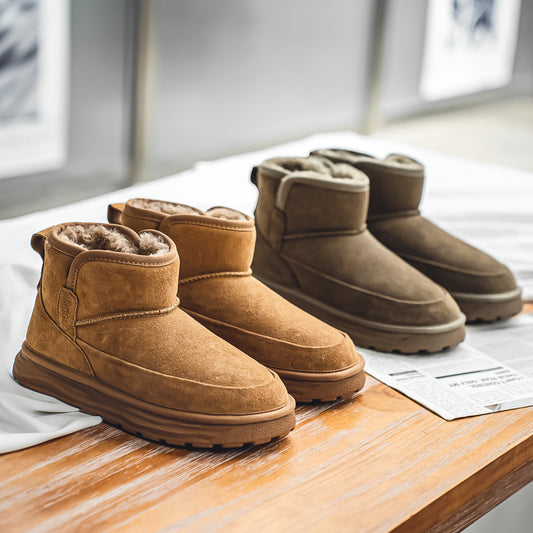 Men's Northeast Booties Winter Fleece-lined Thickened Slip-on Snow Boots