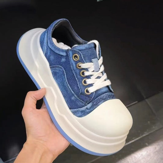 Women's Round Toe Mickey Big Head Ugly Sneakers